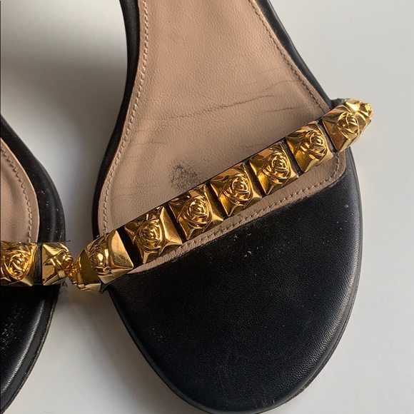 Stuart weitzman black and gold sandals - Picture 3 of 11
